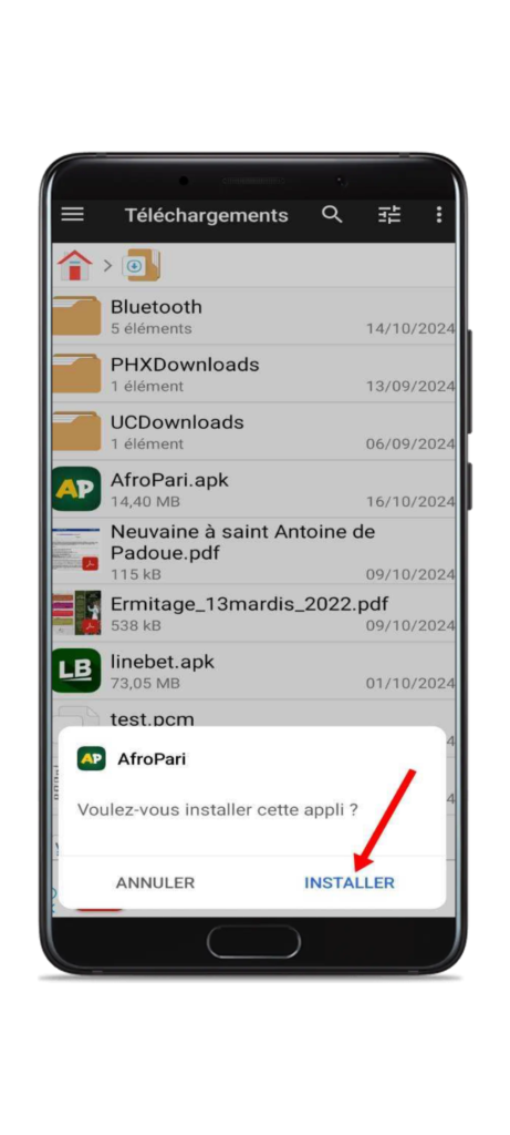 Cliquez sur "Installer"