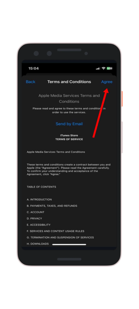 Cliquez sur “Agree” pour valider la modification