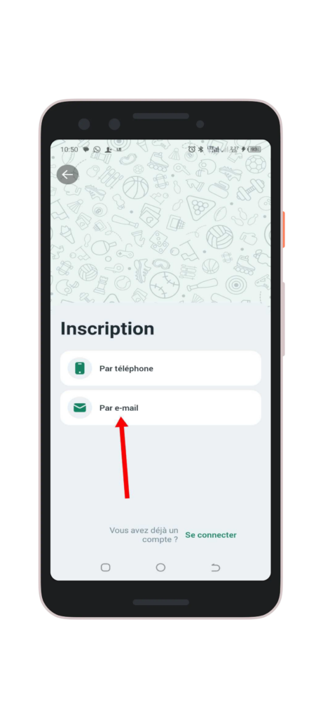 Choisir une méthode d'inscription