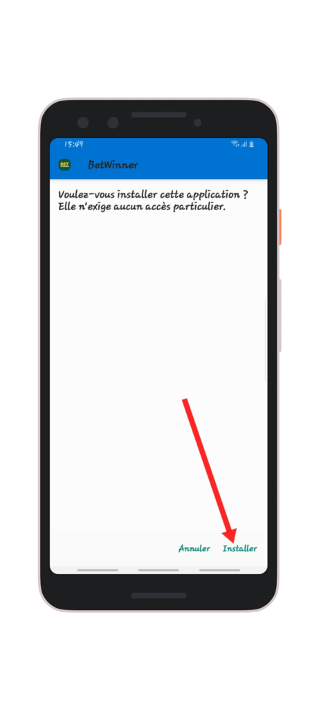 Cliquez sur "installer"