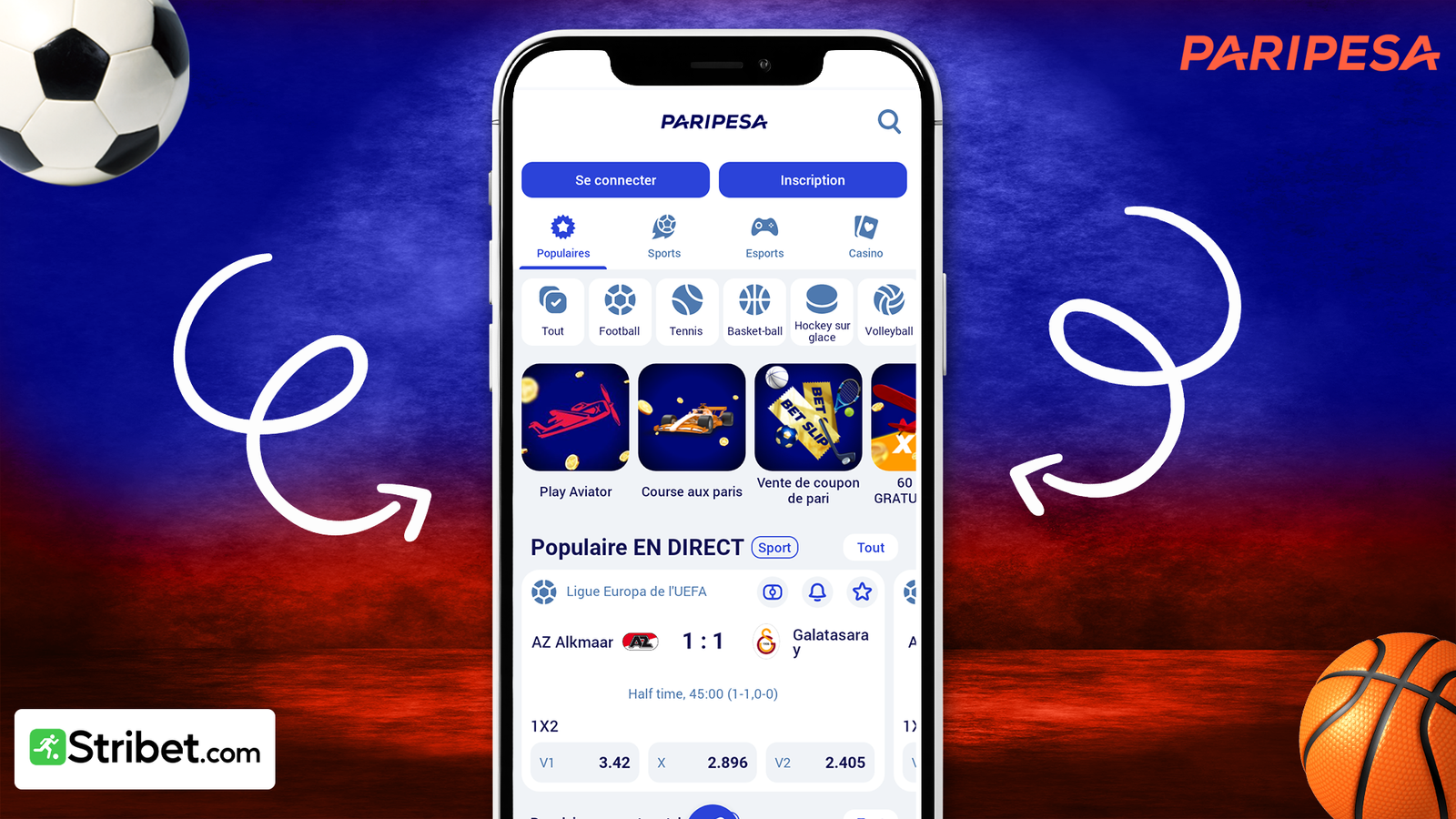 Caractéristiques de l’application Paripesa