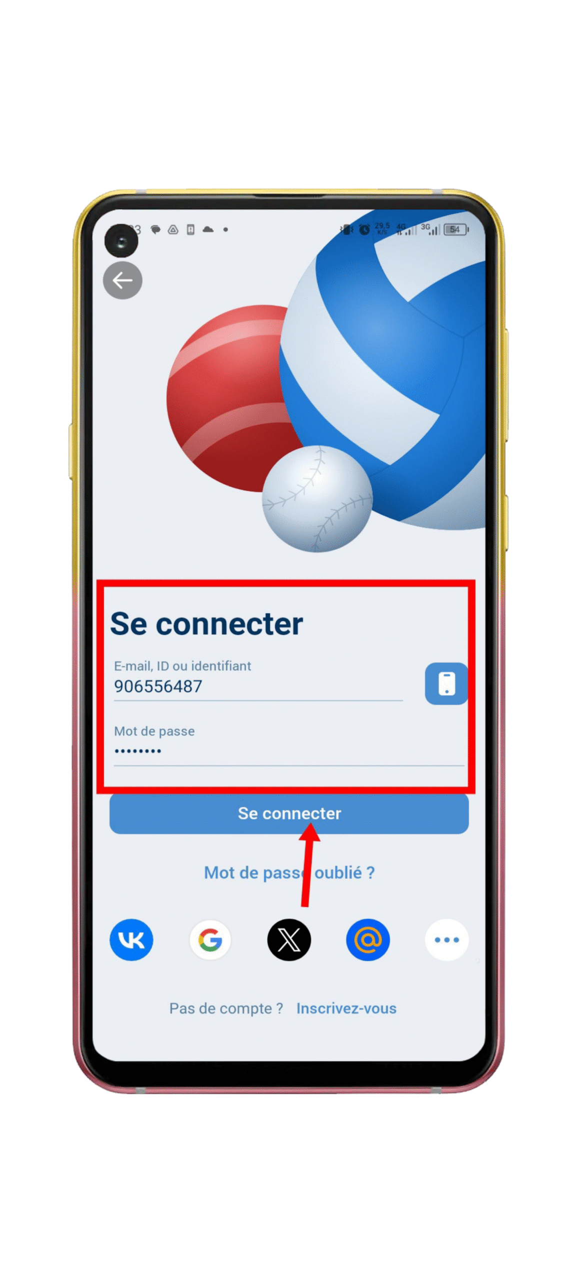 Se connecter à son compte 1xbet