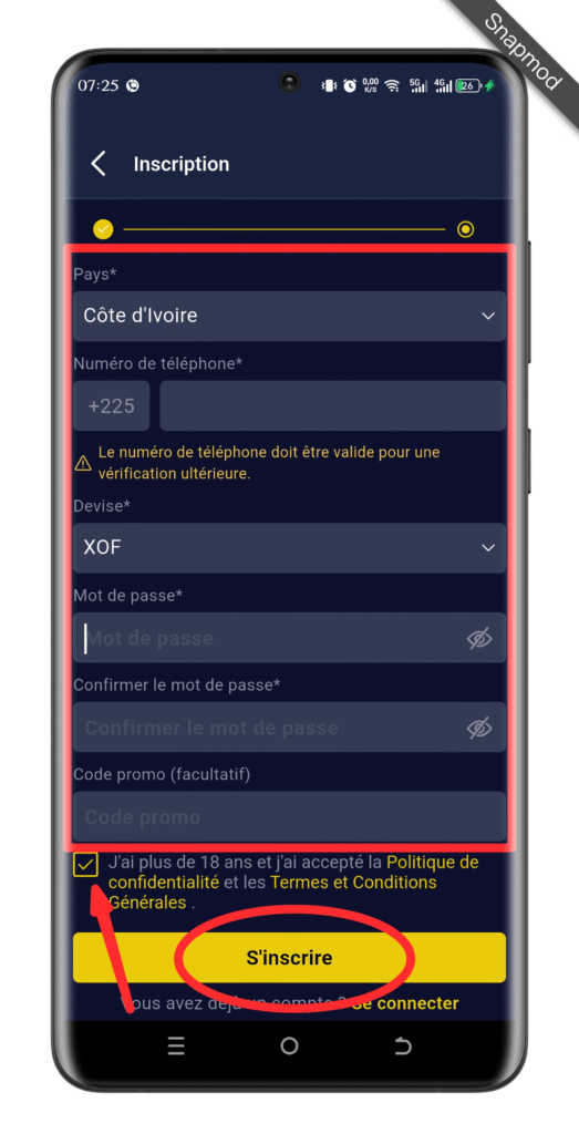 Finaliser votre profil