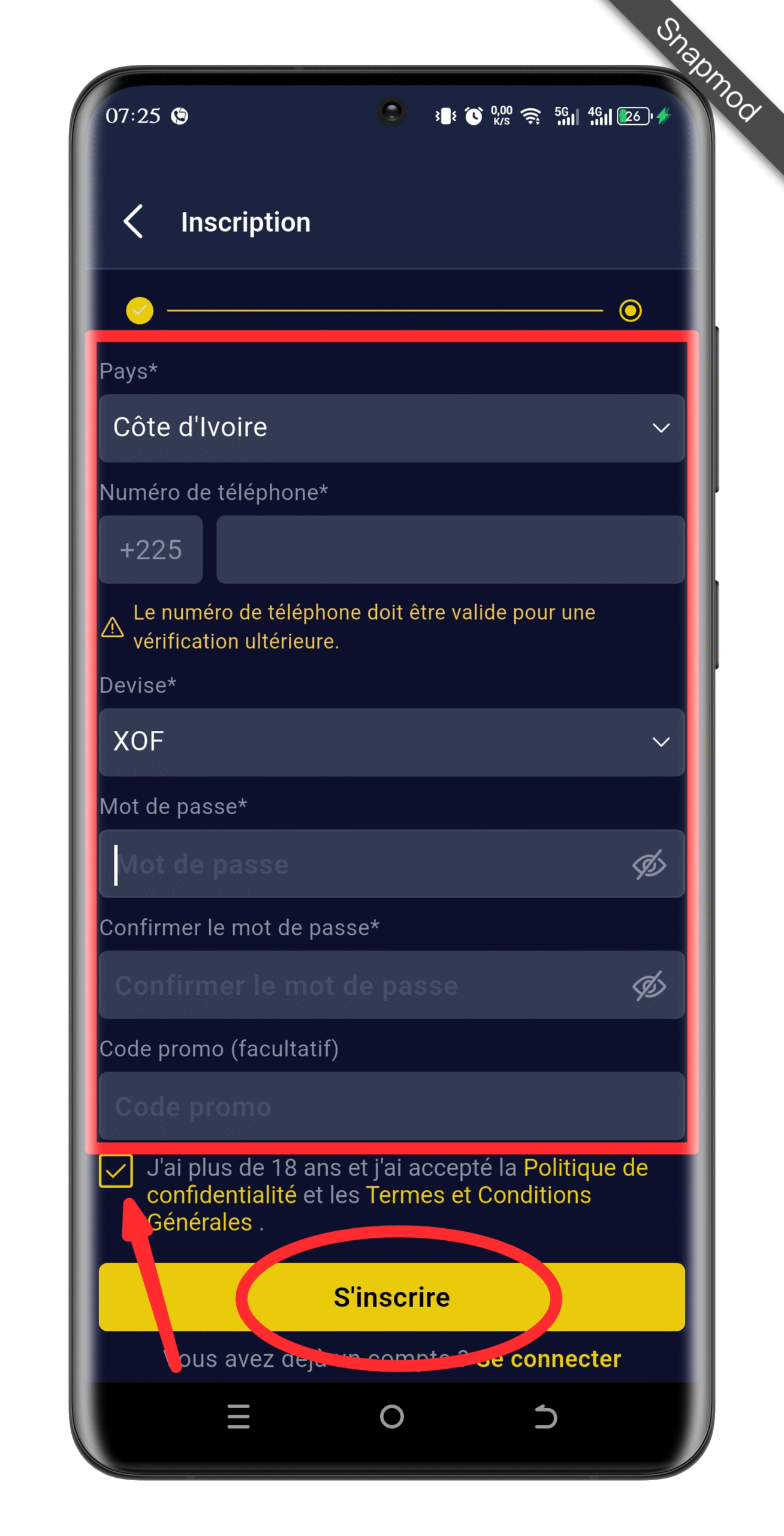 Complétez le formulaire