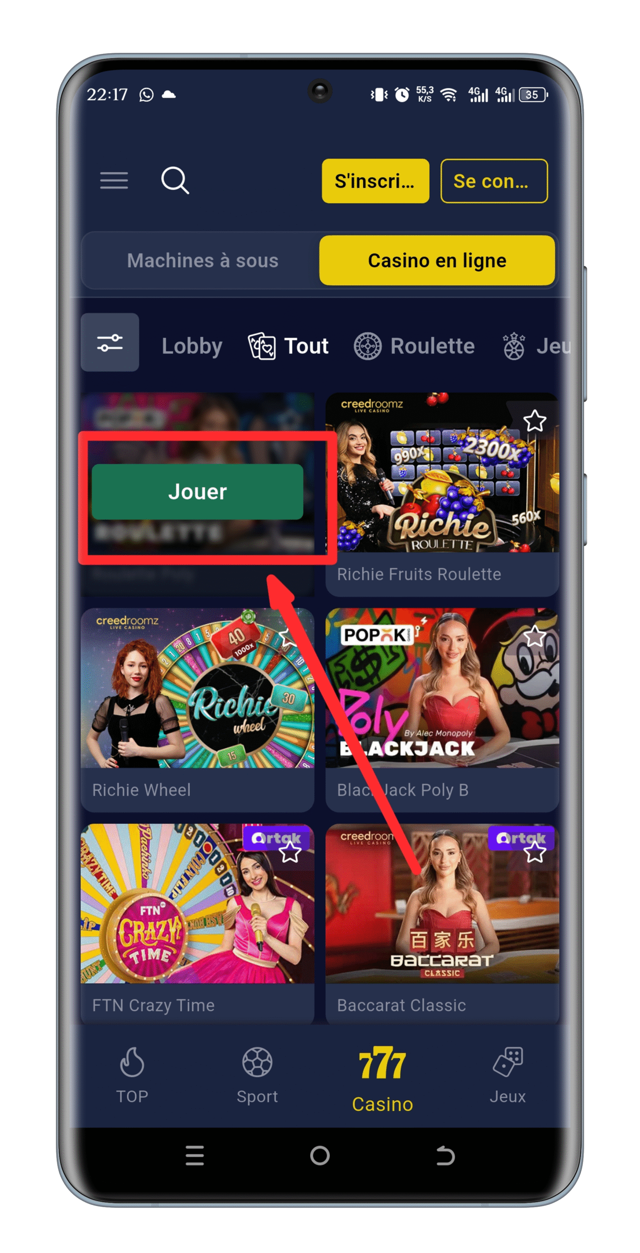 Sélectionner un jeu