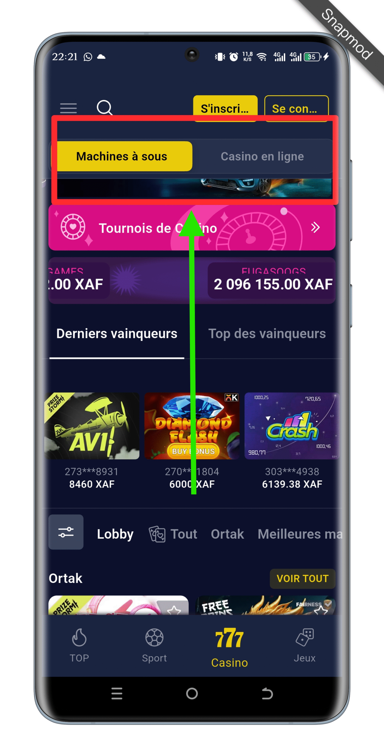 Explorer les catégories disponibles